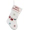 National Tree Company 18" White Merry Christmas Stocking with Snowflakes